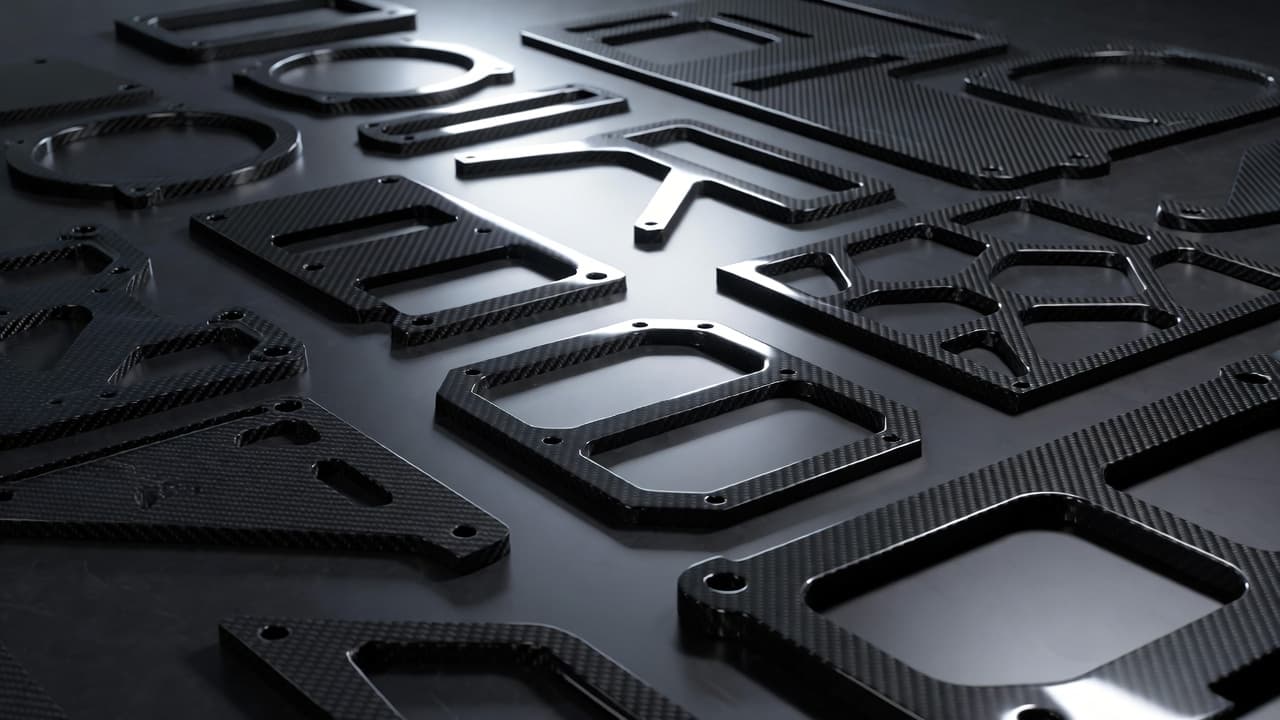 Precision-cut carbon fiber parts