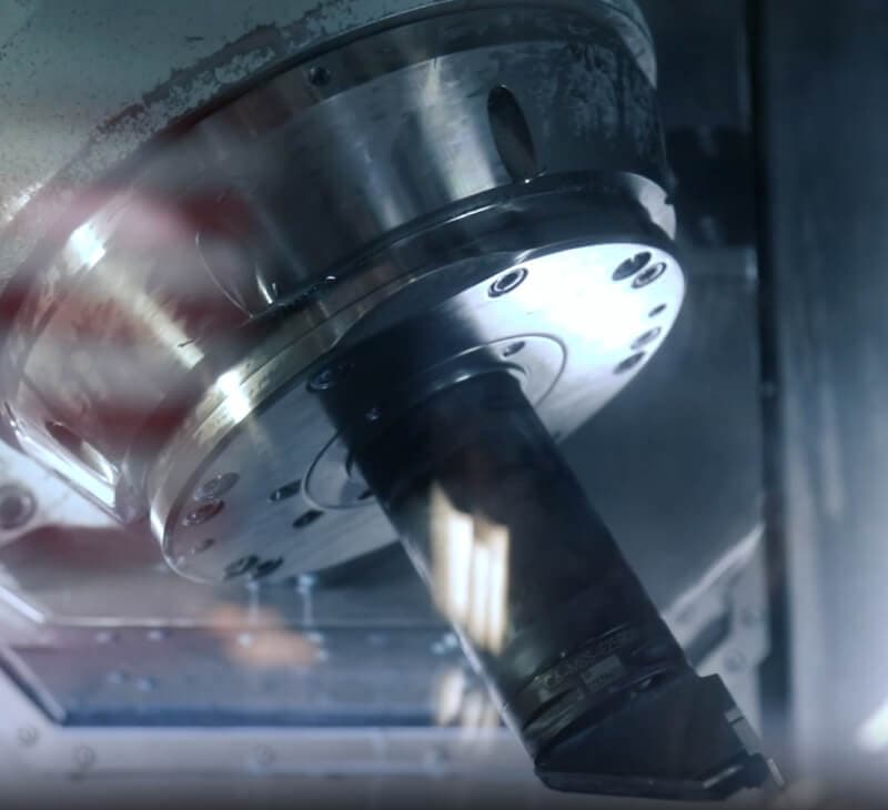 CNC machining closeup