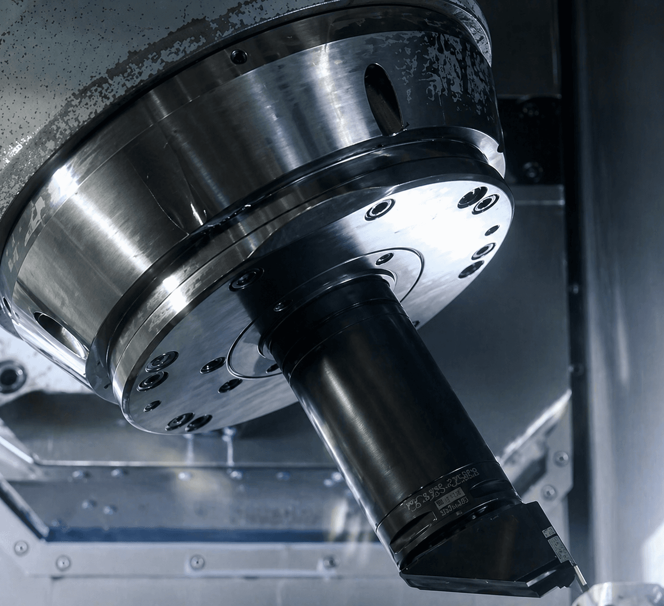 CNC machining closeup