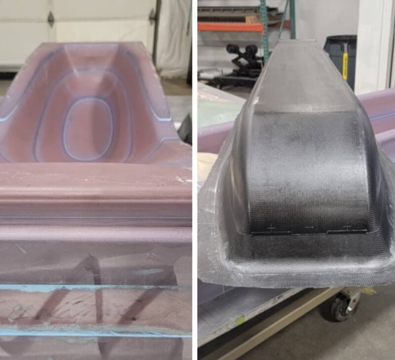 Carbon fiber mold and finished composite part