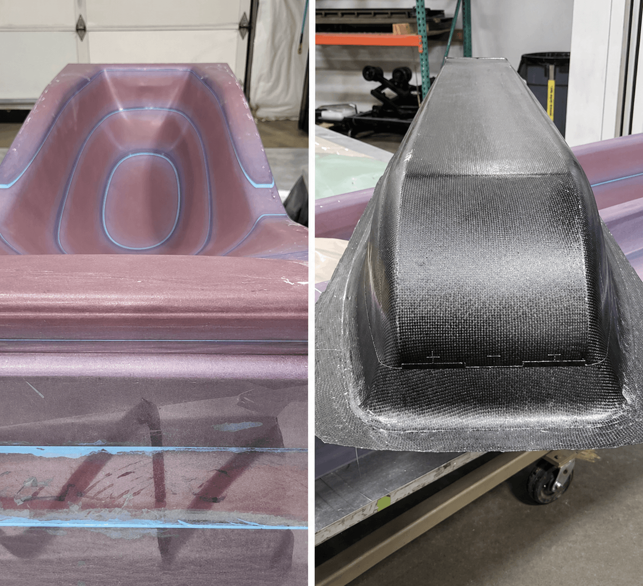 Carbon fiber mold and finished composite part